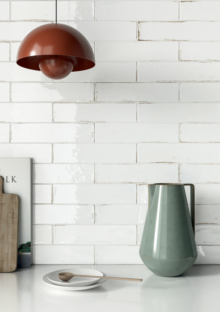 Bianco Brick Subway as Kitchen Splash Back