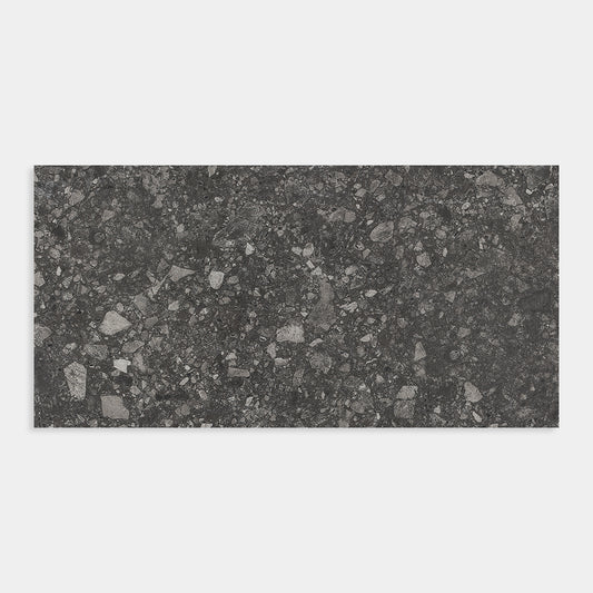 Terrazzo Coal Porcelain Tile 300x600