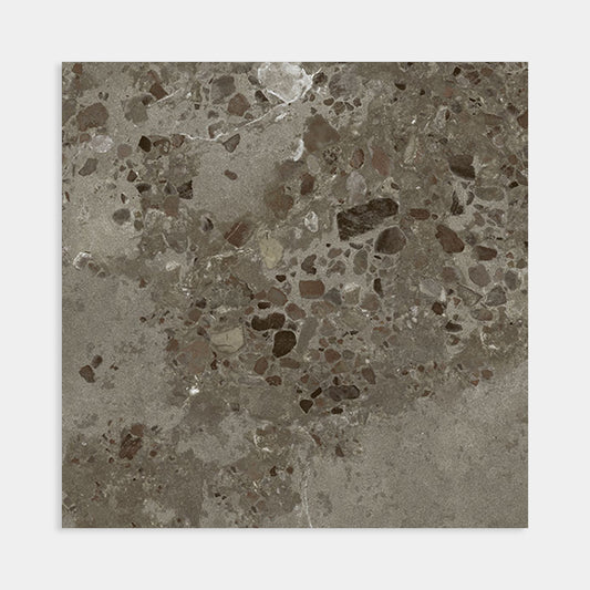 Cocci Siciliani Nero Terrazzo Tile 600x600